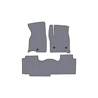 Rubber Floor Mats Carsuit (2 Rows, Grey)
