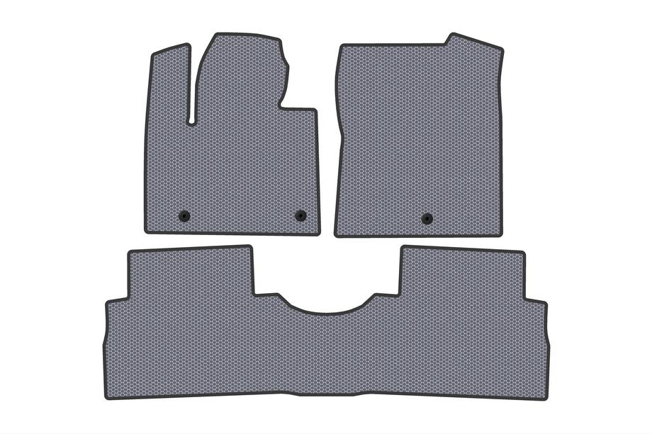 Hyundai Santa Fe 4 2018-2023 Rubber Floor Mats Carsuit (2 Rows, Grey) Photo 1