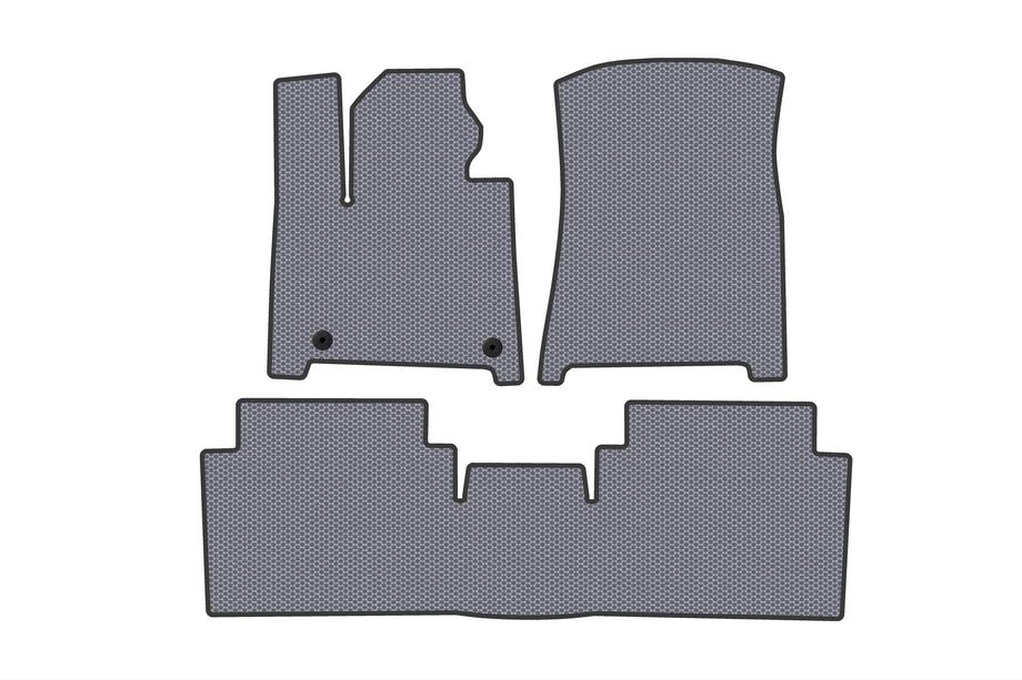 Hyundai Santa Fe 5 2023- Rubber Floor Mats Carsuit (2 Rows, Grey) Image