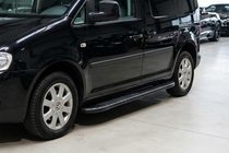 Volkswagen Caddy 2010-2015 Side Steps Bosphorus Black (2 pcs, Aluminum) Maxi Wheelbase photo 1