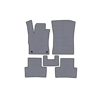 Rubber Floor Mats Carsuit (Petrol, Grey)