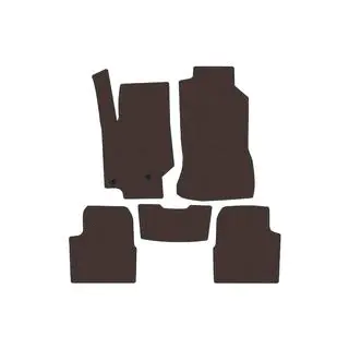 Rubber Floor Mats Carsuit (Petrol, Brown)