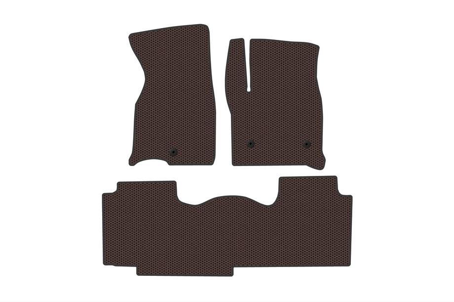 Chevrolet Tahoe 2020- Rubber Floor Mats Carsuit (2 Rows, Brown) Photo 1