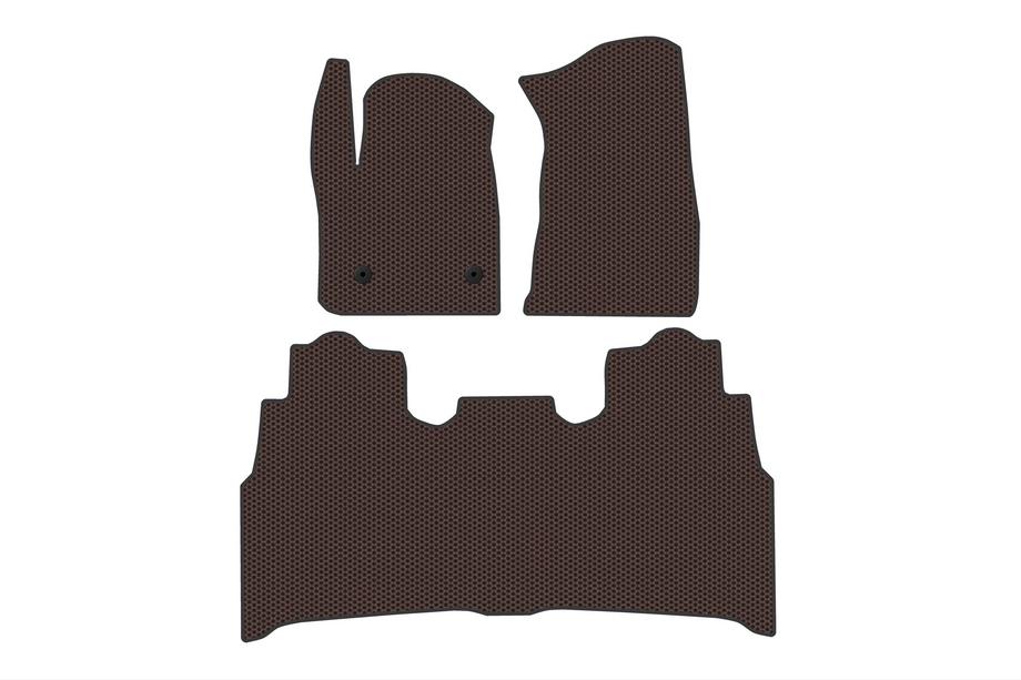 Chevrolet Silverado 2019- Rubber Floor Mats Carsuit (Brown) Image
