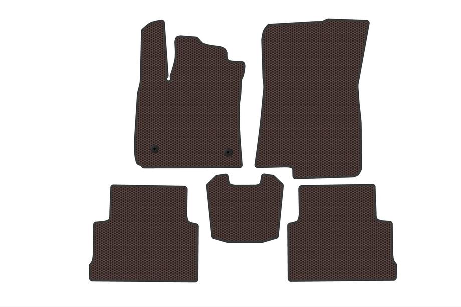 Dacia Jogger 2022- Rubber Floor Mats Carsuit (2 Rows, Brown) Image