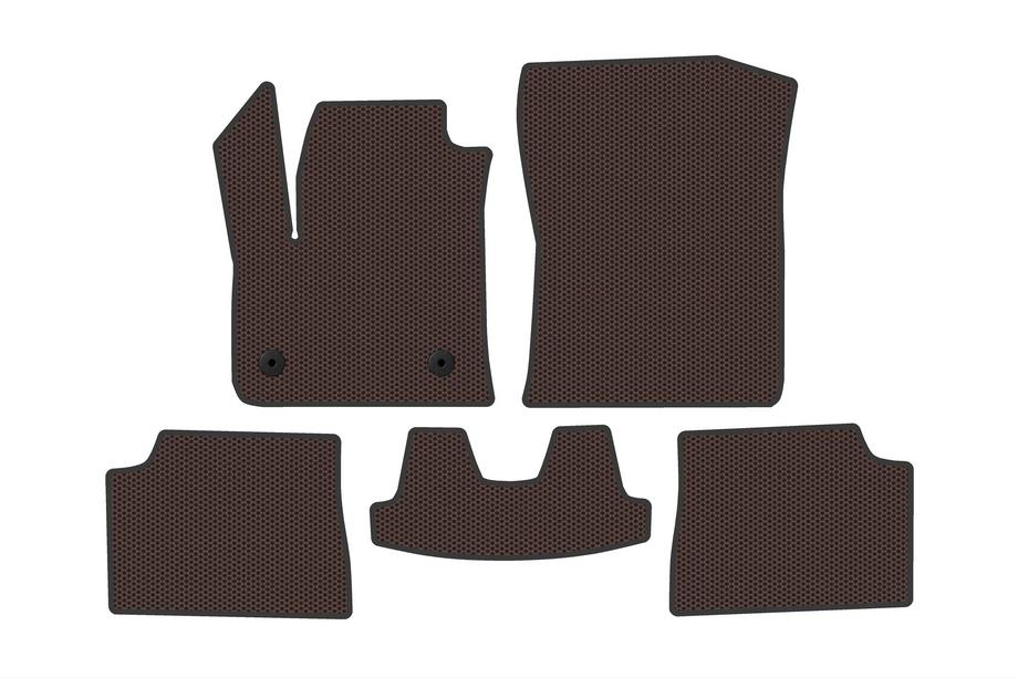 Fiat 600/600e 2023– Rubber Floor Mats Carsuit (Electric, Brown) Image