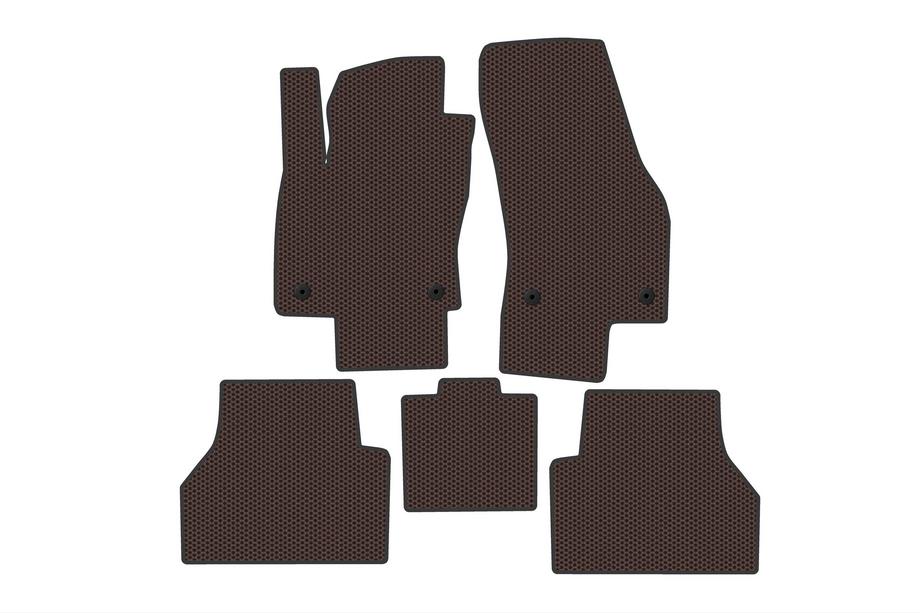 Ford Connect 2021- Rubber Floor Mats Carsuit (Brown) Image