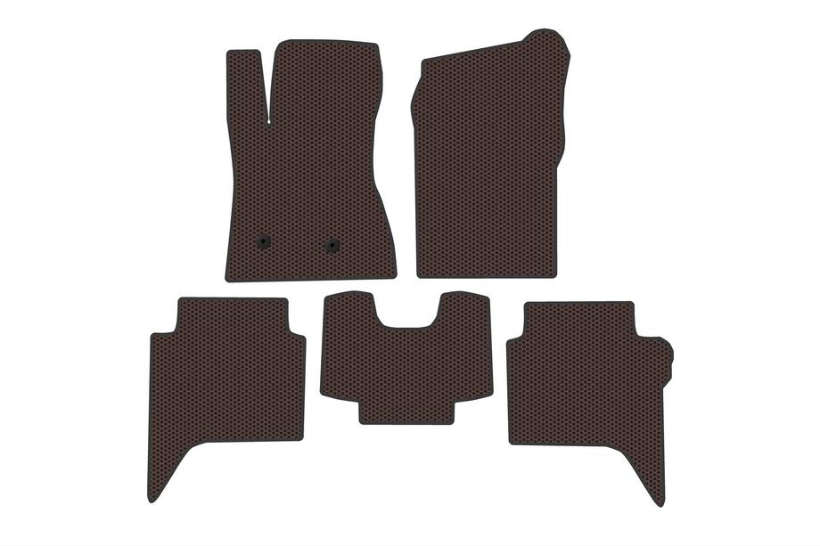 Ford Ranger 2022- Rubber Floor Mats Carsuit (Brown) Image