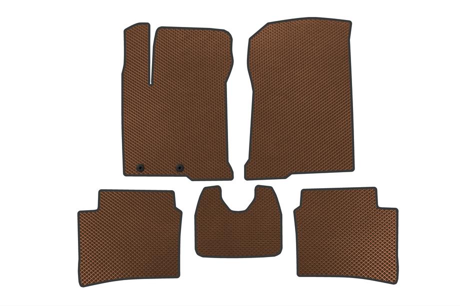 Hyundai Bayon 2021- Rubber Floor Mats Carsuit (Brown) Image