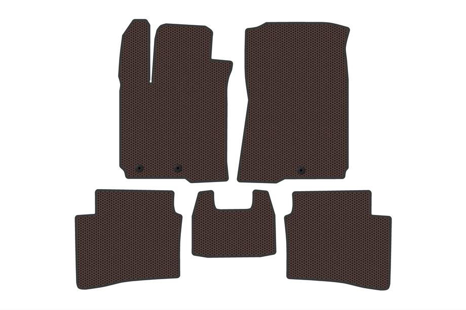 Hyundai I-20 2014-2020 Rubber Floor Mats Carsuit (Brown) Photo 1
