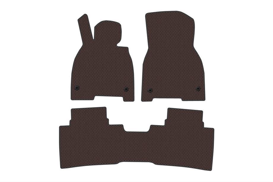 Mercedes EQS 2021- Rubber Floor Mats Carsuit (Brown) Image