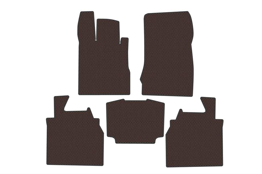 Mercedes S-class W220 1998-2005 Carsuit rubber floor mats for interior (Long, Brown) Image