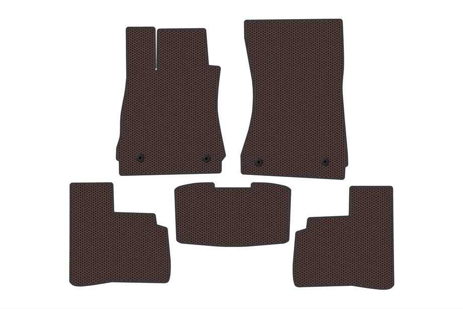 Mercedes S-class W221 2005-2013 Carsuit rubber floor mats (Short, Brown) Image