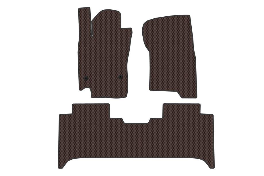 Nissan Navara/NP300 2016- Rubber Floor Mats Carsuit V2 (Brown) Image