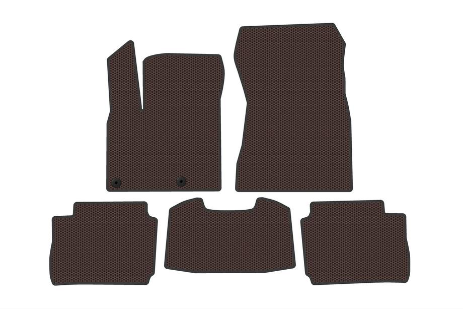 Nissan Qashqai 2021- Rubber Floor Mats Carsuit (Electric, Brown) Photo 1
