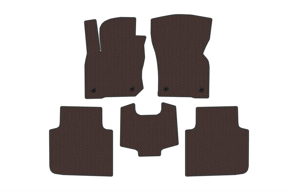 Skoda Kodiaq 2023- Rubber Floor Mats Carsuit (Brown) Image