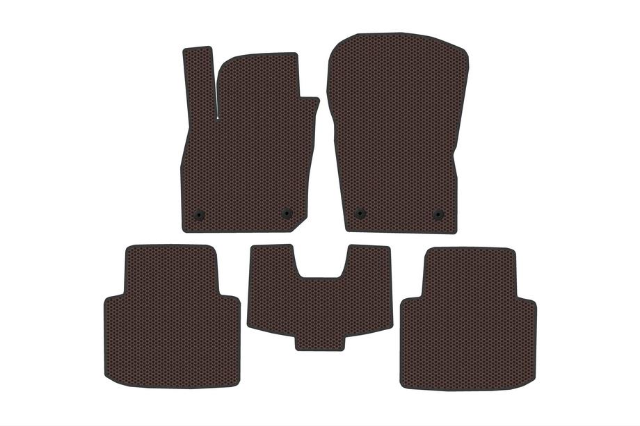 Skoda Superb 2024- Rubber Floor Mats Carsuit (SD, Brown) Image