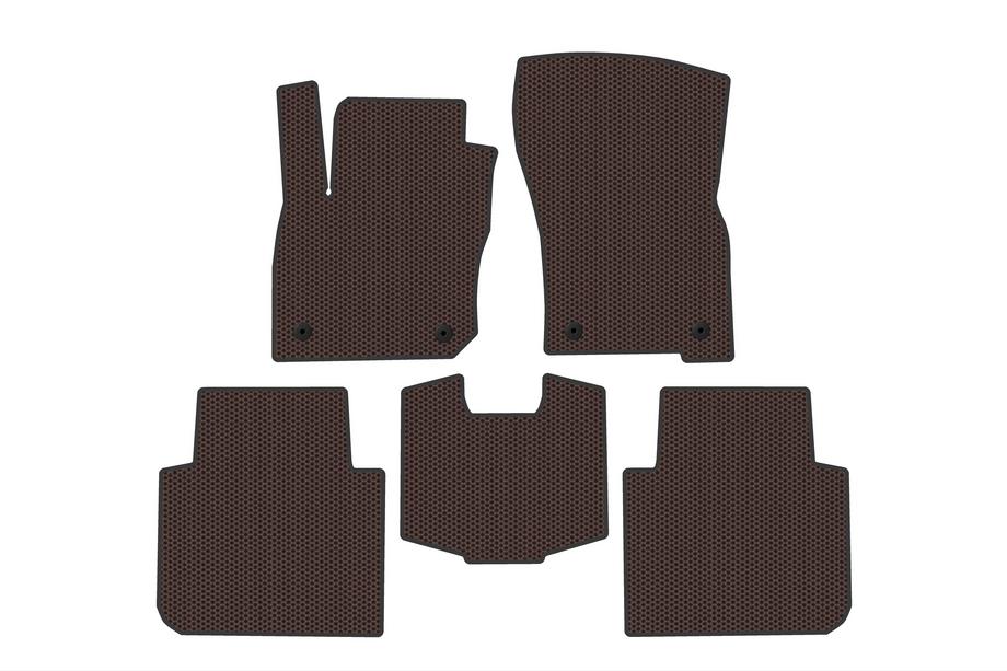 Volkswagen Tayron 2024– Rubber Floor Mats Carsuit (Brown) Photo 1