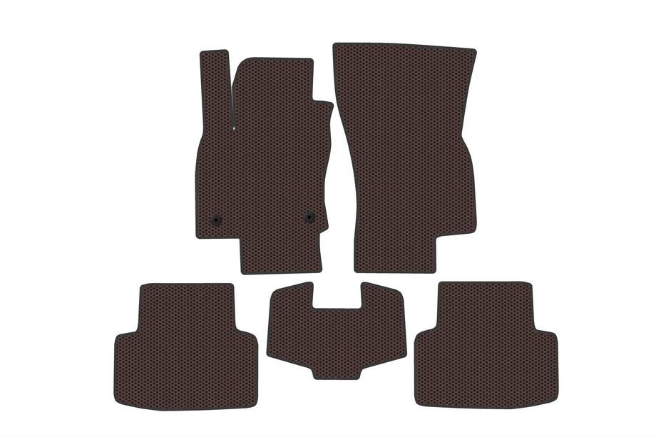 Volkswagen Taos/Tharu 2018–2024 Rubber Floor Mats Carsuit (Brown) Photo 1