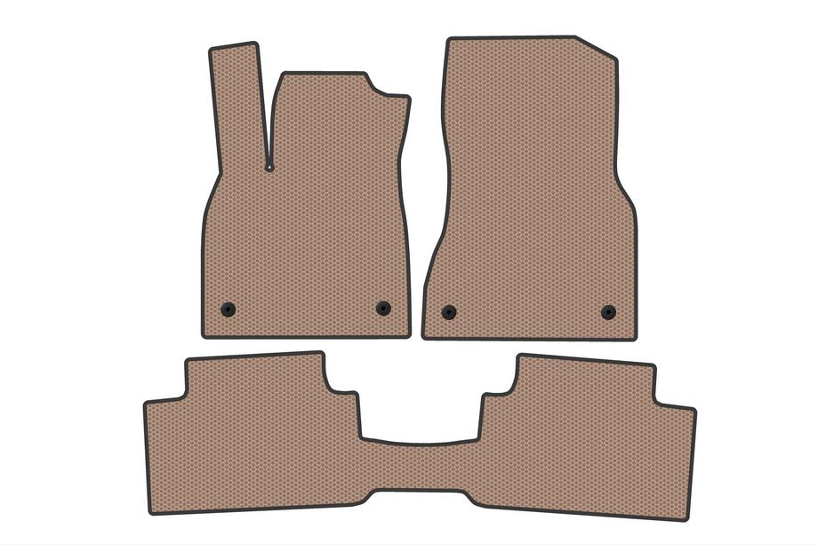 Audi Q6 2022- Rubber Floor Mats Carsuit (Beige) Photo 1