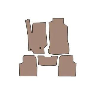 Rubber Floor Mats Carsuit (Petrol, Beige)