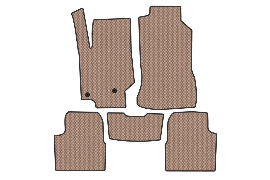 Citroen C4 X/e-C4 X 2022– Rubber Floor Mats Carsuit (Petrol, Beige) Image