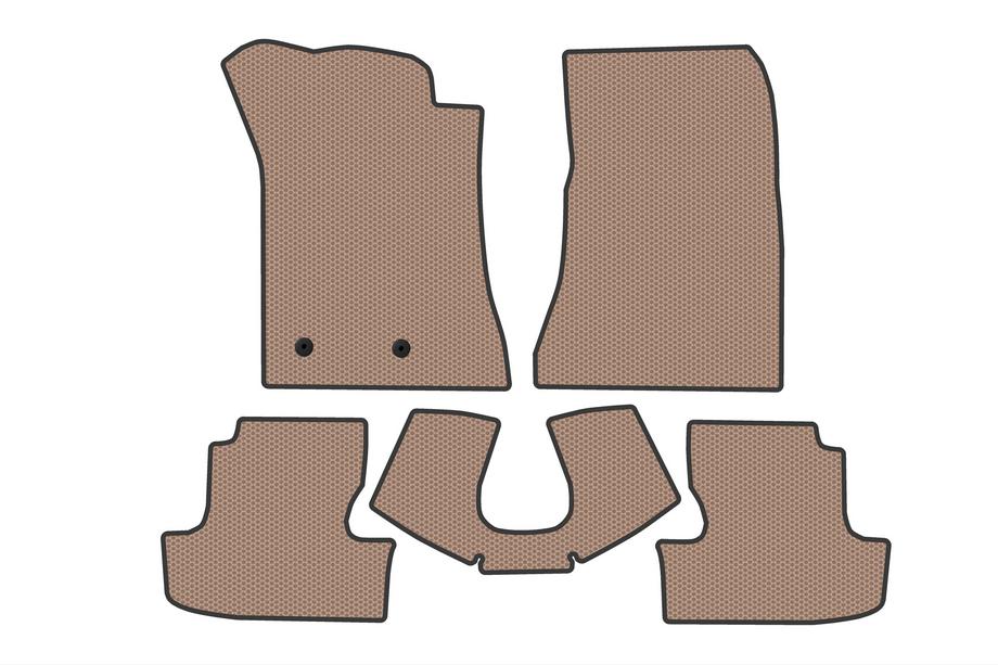 Ford Mustang 2015-2023 Rubber Floor Mats Carsuit V2 (Beige) Image