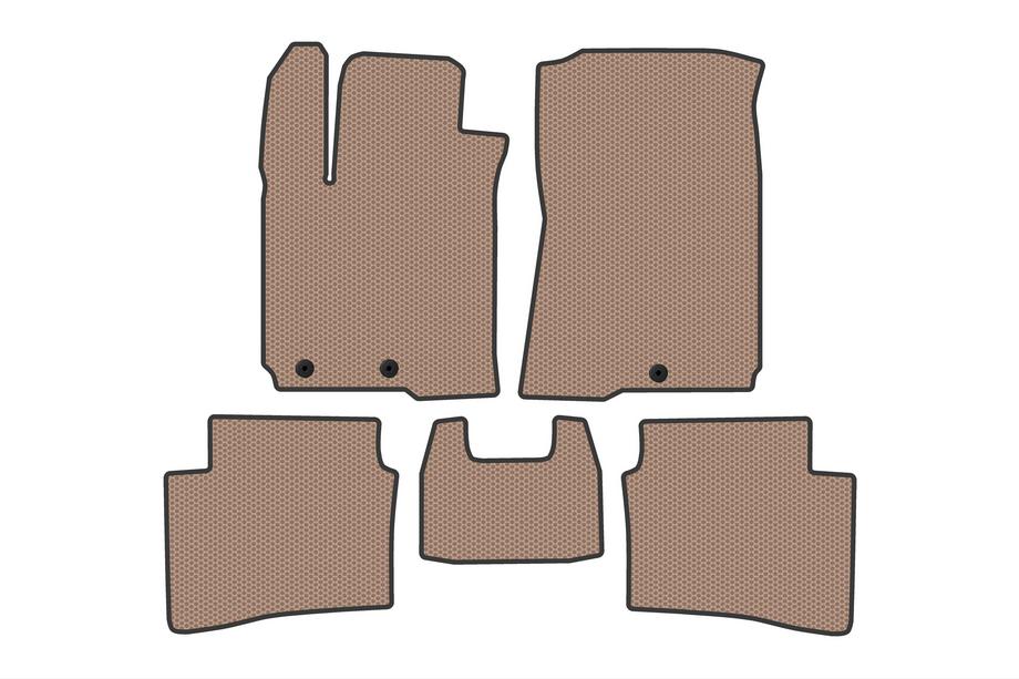 Hyundai I-20 2014-2020 Rubber Floor Mats Carsuit (Beige) Image