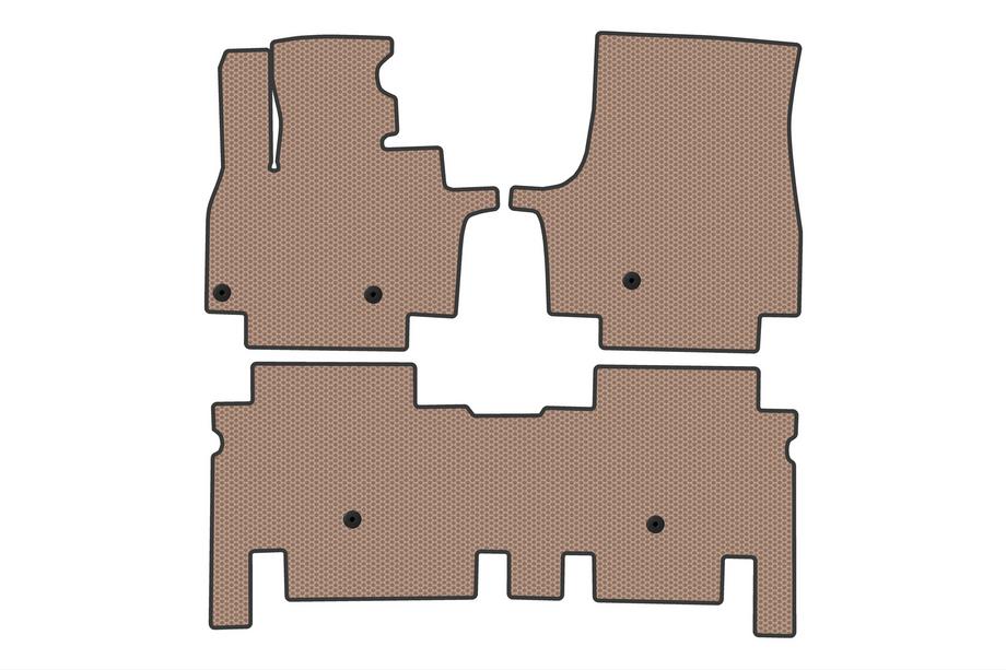 KIA EV9 Rubber Floor Mats Carsuit (2 Rows, Beige) Image