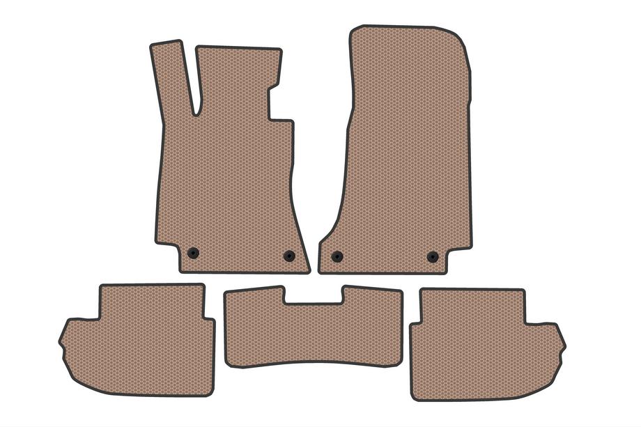 Mercedes E-class coupe C238 2016-2024 Rubber floor mats Carsuit (2021-2024, beige) Photo 1
