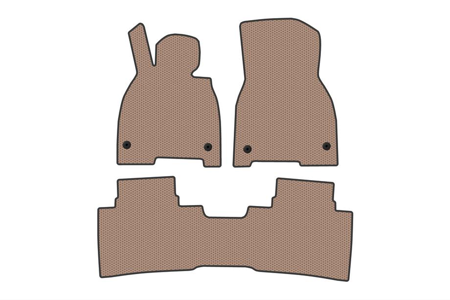 Mercedes EQS 2021- Rubber Floor Mats Carsuit (Beige) Image