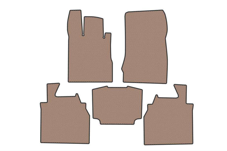 Mercedes S-class W220 1998-2005 Rubber Floor Mats Carsuit (Long, Beige) Image