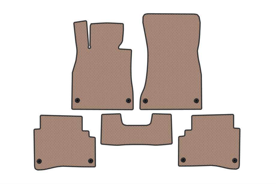 Mercedes S-class W222 2013-2022 Rubber floor mats Carsuit (Short, Beige) Image