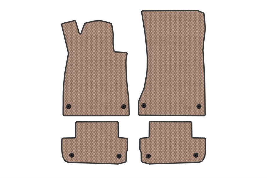 Mercedes S-class C217 Coupe 2014-2020 Rubber Floor Mats Carsuit (2017-2020, Beige) Image