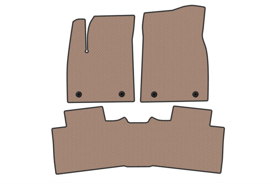 MG HS 2024- y. Carsuit Rubber Floor Mats (Hybrid, Beige) Image