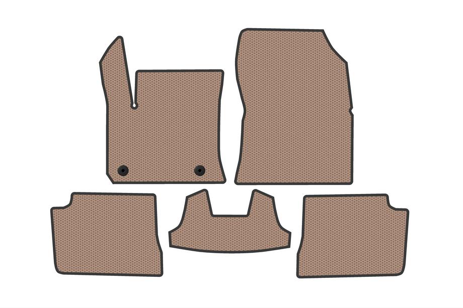 Peugeot 208 2019- Rubber Floor Mats Carsuit (Electric, Beige) Photo 1