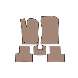 Rubber Floor Mats Carsuit (Beige)
