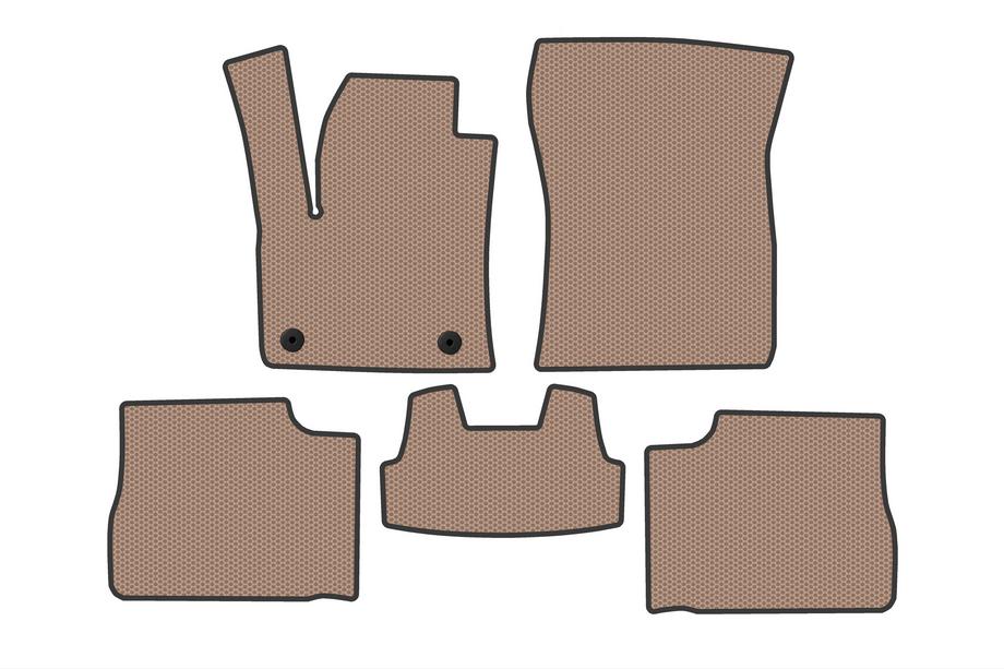 Peugeot 2008 2019- Carsuit V2 rubber floor mats (2023-, Electric, Beige) Image