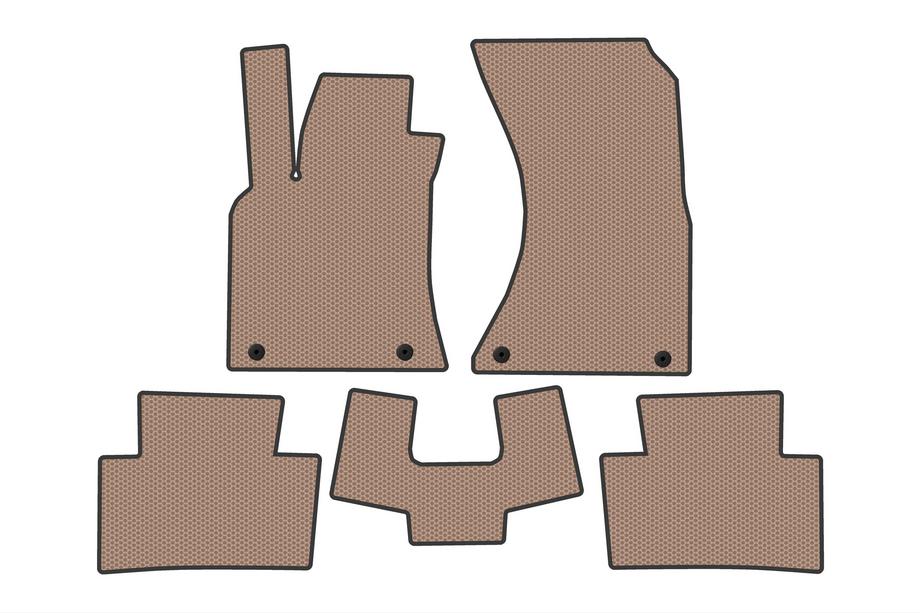 Porsche Macan 2014-2024 Carsuit Rubber Floor Mats (2019-2024, Beige) Image