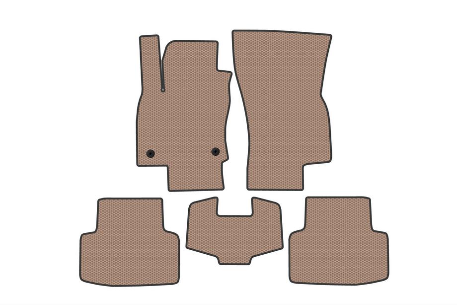 Volkswagen Taos/Tharu 2018–2024 Rubber Floor Mats Carsuit (Beige) Image
