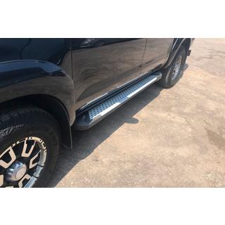Side Steps Allmond Grey (2 pcs, Aluminum) Toyota Hilux 2006-2015 photo 1