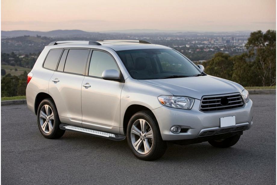 Toyota Highlander 2008-2013 Side Steps Allmond Grey (2 pcs, Aluminum) Image