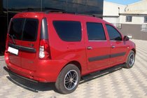 Lada Largus 2012- Side Bars Black (2 pcs, Stainless Steel) photo 4