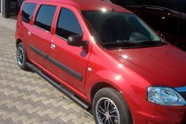 Lada Largus 2012- Side Bars Black (2 pcs, Stainless Steel) photo 1