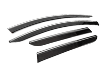 Renault Duster 2018-2024 Window Deflectors with Chrome Trim (4 pcs, Sunplex Chrome) photo 3