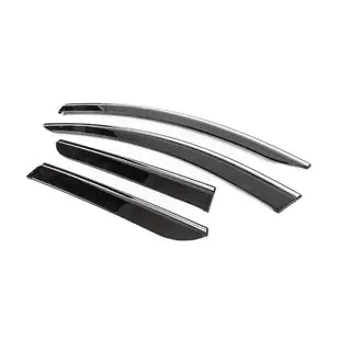 Window Deflectors with Chrome Trim (4 pcs, Sunplex Chrome) photo 2