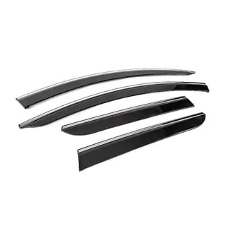 Window Deflectors with Chrome Trim (4 pcs, Sunplex Chrome) photo 3