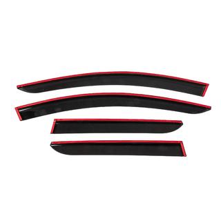 Window Deflectors with Chrome Trim (4 pcs, Sunplex Chrome) photo 4