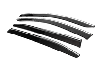 Citroen C5 Aircross 2017-2025 Window Deflectors with Chrome Trim (4 pcs, Sunplex Chrome) photo 2
