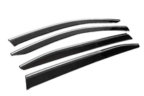 Citroen C5 Aircross 2017-2025 Window Deflectors with Chrome Trim (4 pcs, Sunplex Chrome) photo 3